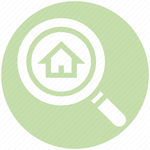 Finding, home, house, magnifier, real, real estate, search icon - Download on Iconfinder