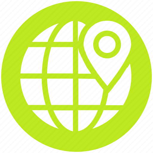 Earth, global, globe, localization, map location, map pin, world location icon - Download on Iconfinder
