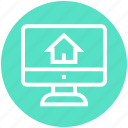 house display, internet, lcd screen, media, real estate, search house, social media
