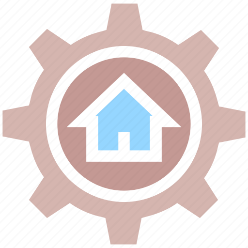 Building, cog, gear, home, house, option, real estate icon - Download on Iconfinder