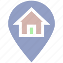 home, house, house location, location, location pin, map pin, real estate