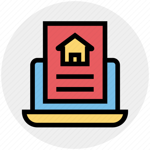 Document, home document, house, laptop, online house paper, paper, real estate icon - Download on Iconfinder