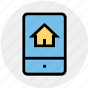 house picture, mobile, mobile display, mobile screen, online house purchase, smartphone