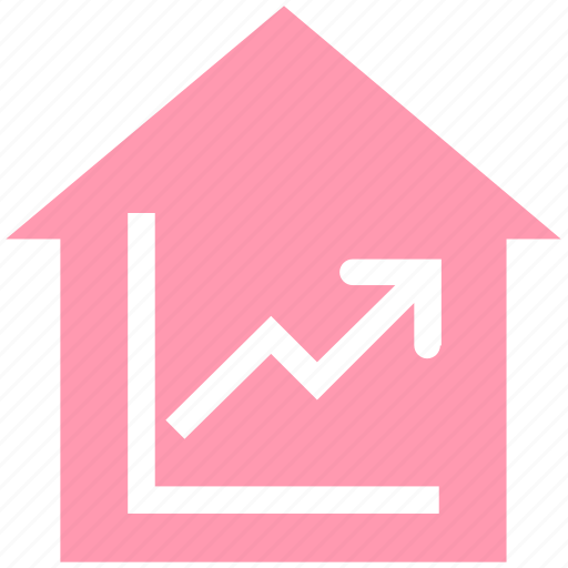 Graph, home, house, property, real estate, real estate investment, statistics icon - Download on Iconfinder