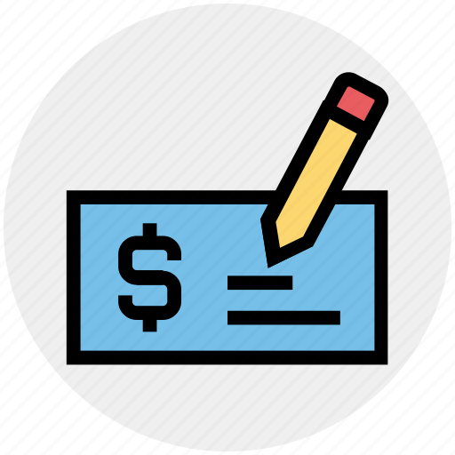 Bank book, blank check, cheque book, money, pay check, payment, pen icon - Download on Iconfinder