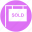 banner, board, property sold, sign board, sold, sold board, sold signboard 