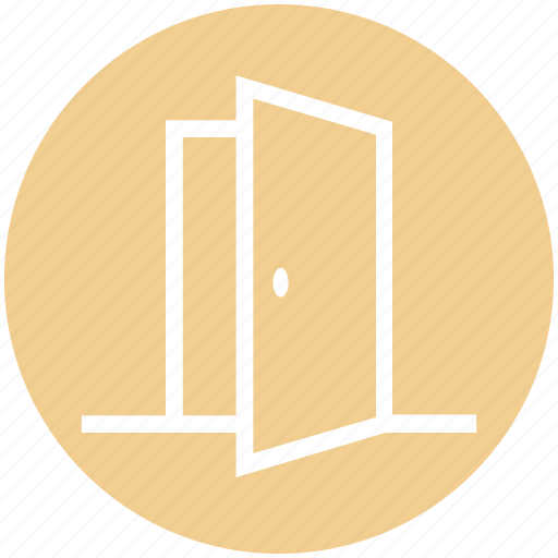 Door, exit, house door, open, open door, opened, wooden door icon - Download on Iconfinder