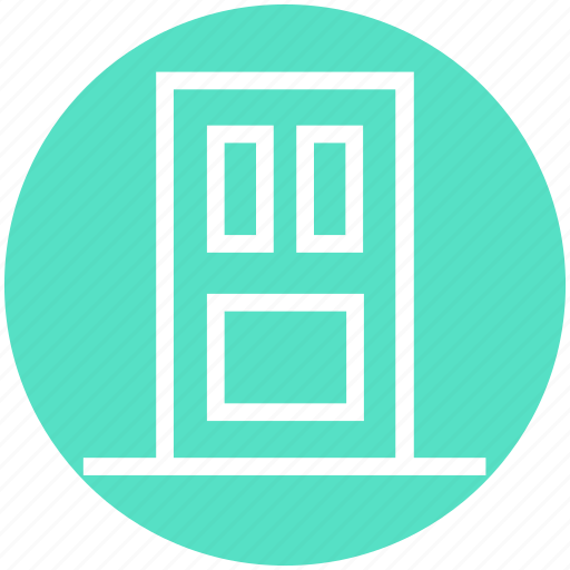 Close, closed, door, exit, house door, open door, wooden door icon - Download on Iconfinder