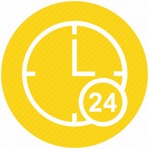 24 house, around the clock, clock, nonstop, real estate, time, watch icon - Download on Iconfinder
