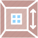 arrow, ceiling, frame, home, house, room, window