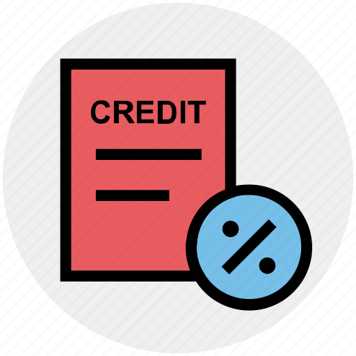 Credit, discount, document, interest, paper, percent, percentage icon - Download on Iconfinder