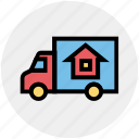 delivery, pickup truck, real estate, shipping, transportation, truck, vehicle