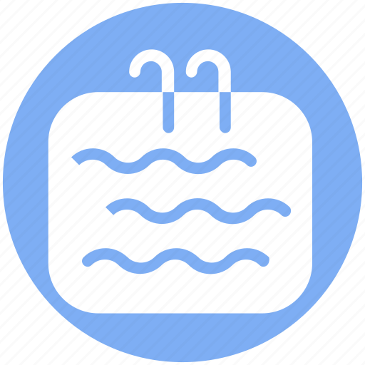 Pool, swim, swimming, swimming pool, swimming staircase, water, waves icon - Download on Iconfinder
