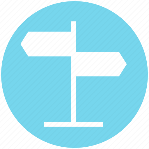 Direction, direction sign, navigation, road sign, street sign, two, way sign icon - Download on Iconfinder