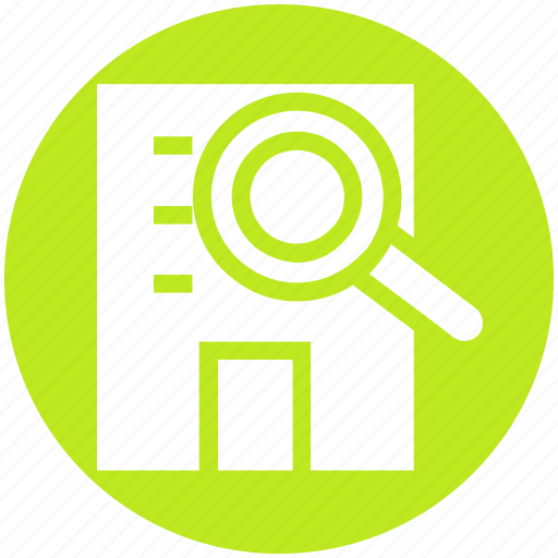 Building, find, find building, magnifier, magnifying, property, search icon - Download on Iconfinder