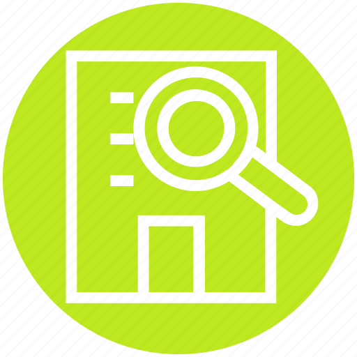 Building, find, find building, magnifier, magnifying, property, search icon - Download on Iconfinder