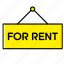 estate, home, house, real, rent, sign, signboard 
