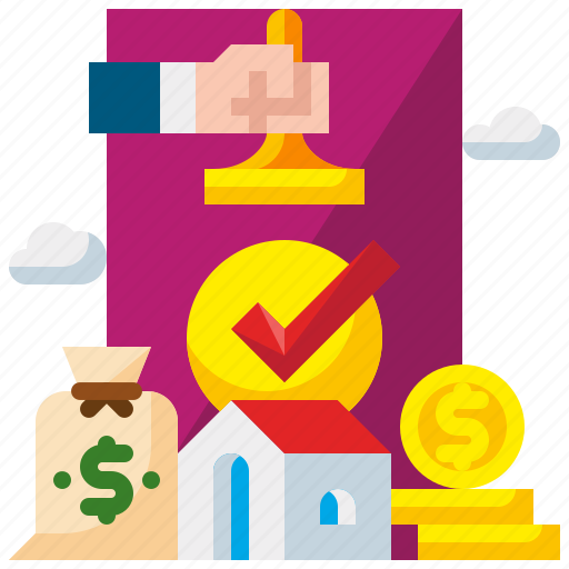 Approval, approve, confirm, loan, money, stamp icon - Download on Iconfinder