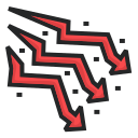 recession, three, arrow, decrease, crisis, money, down, chart, graph