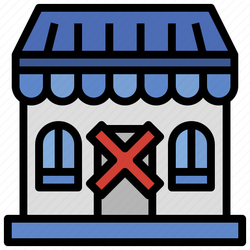 Architecture, business, city, closed, lockdown, shop, shut icon - Download on Iconfinder