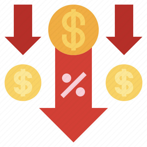 Arrows, business, cash, dollar, drop, finance, rates icon - Download on Iconfinder