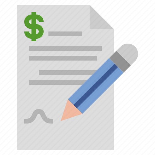 Contract, document, files, finance, folders, loan, pencil icon - Download on Iconfinder