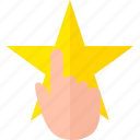 hand, pointing, rate, rating, star