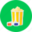 cinema, popcorn, bowl of popcorn, cinema glasses, eat, entertainment, film 