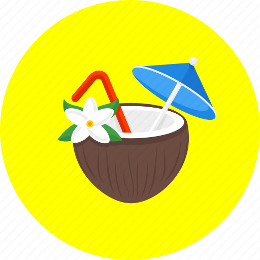 Cocktail, coconut, coconut cocktail, drink, exotic, holiday, party icon - Download on Iconfinder