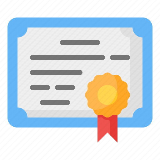 Certificate, certification, diploma, degree, contract, document, education icon - Download on Iconfinder