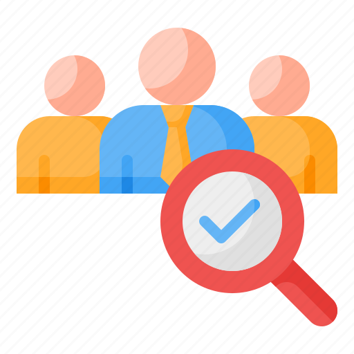 Recruitment, human resources, hiring, headhunting, search, candidate, magnifying glass icon - Download on Iconfinder