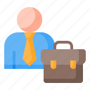 businessman, employee, worker, avatar, internship, briefcase, job