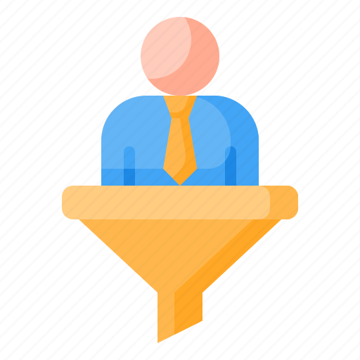 Filter, qualification, selection, funnel, recruitment, human resources, avatar icon - Download on Iconfinder