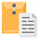 document, folder, file, paper, paperwork, envelope, letter