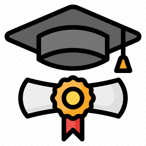 Diploma, degree, graduation, mortarboard, cap, certificate, education icon - Download on Iconfinder