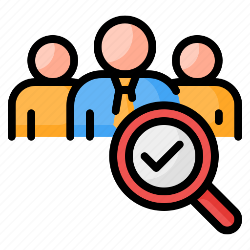 Recruitment, human resources, hiring, headhunting, search, candidate, magnifying glass icon - Download on Iconfinder