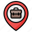 placeholder, workplace, briefcase, job, business, location, pin 