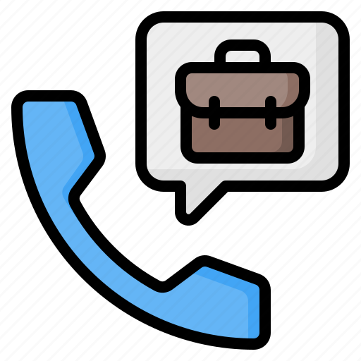 Phone, telephone, call, conversation, job, interview, briefcase icon - Download on Iconfinder