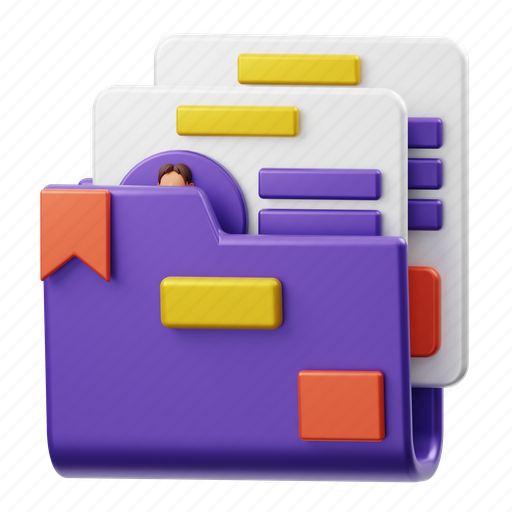 Folder, file 3D illustration - Download on Iconfinder