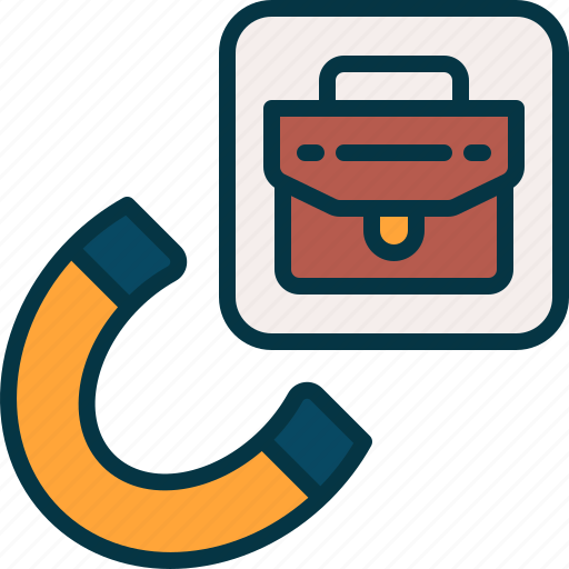 Job, attraction, magnet, briefcase, attract icon - Download on Iconfinder