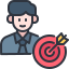 business, goal, target, man, employee 