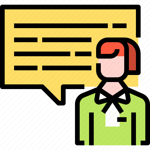 Business, chat, employee, human resources, jobs, speaker, talk icon - Download on Iconfinder