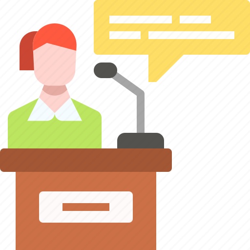 Business, conference, lecture, people, speaker, talk icon - Download on Iconfinder