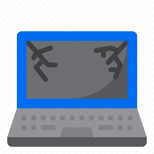 Laptop, broken, screen, recycle, ecology icon - Download on Iconfinder
