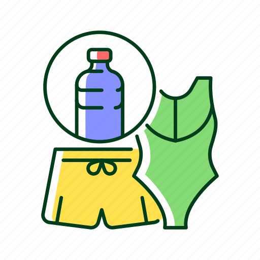 Swimsuit, plastic bottle, recyclable material, sustainable clothes icon - Download on Iconfinder