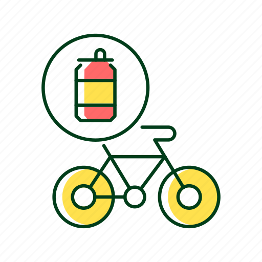 Bicycle, recycled can, reused material, eco friendly icon - Download on Iconfinder