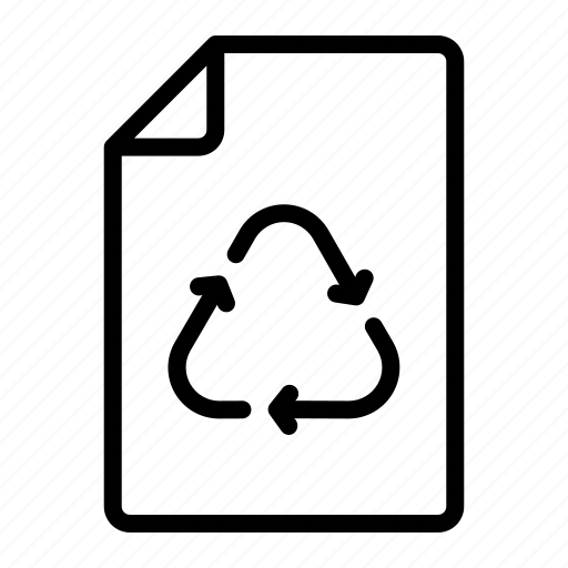 Recycled, paper, eco, recycle, document, zero, waste icon - Download on Iconfinder