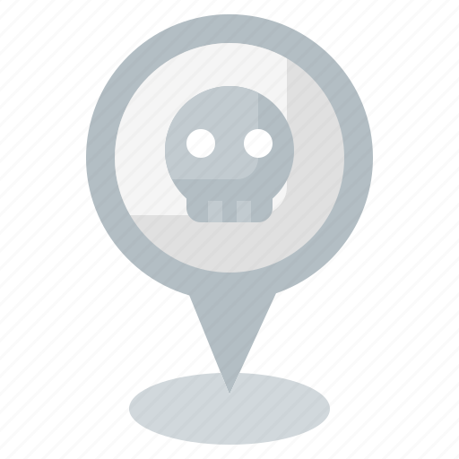 Danger, entry, location, maps, skull icon - Download on Iconfinder