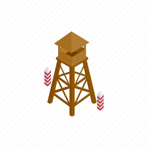 Camp, guard, high, isometric, military, safety, tower icon - Download on Iconfinder