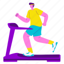 using gym machine, treadmill, running, man, athlete, cardio, fitness, gym, workout 